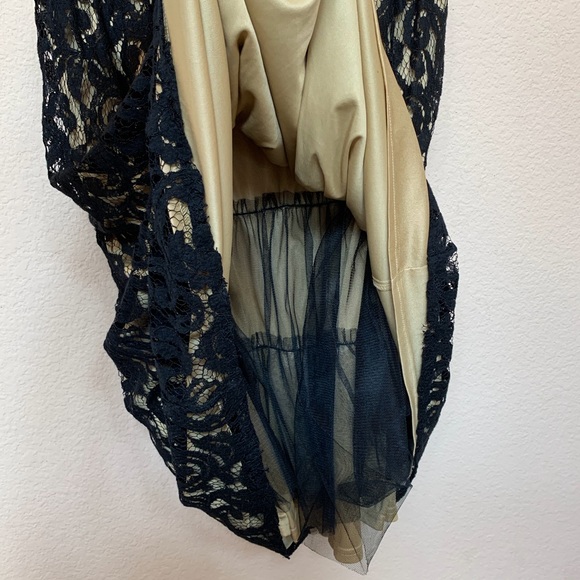 Torrid Black Lace Gold Slip Sleeveless Dress Sz 12 - Picture 8 of 15